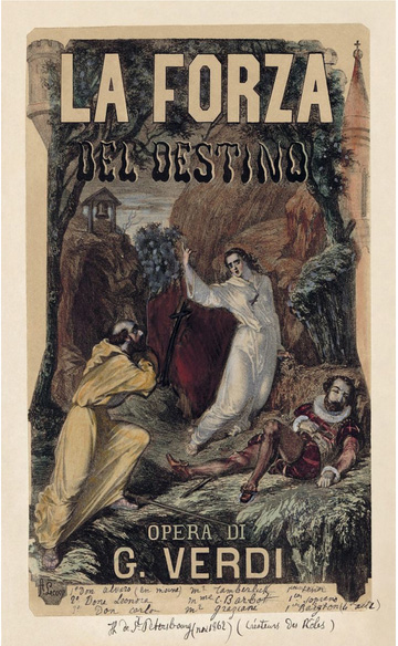 La forza del destino, opera di Giuseppe Verdi, locandina